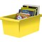 Storex Storage Bin, Plastic, Yellow, 2 PK 61484U06C - alternate 4